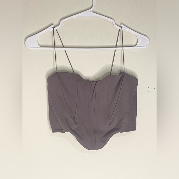 JOAH BROWN- Sueded Brown Contour Corset Tank - Picture 2 of 6